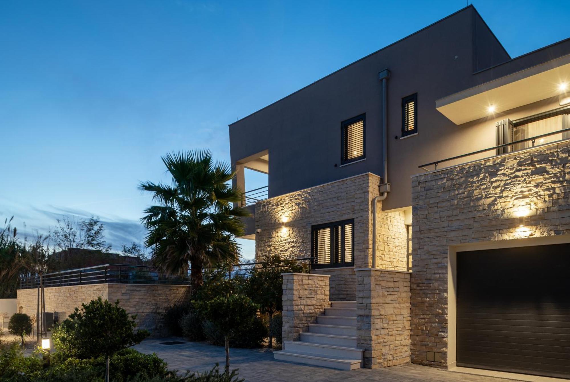 Villa Roca With Heated Pool And Sauna Privlaka  Exterior foto